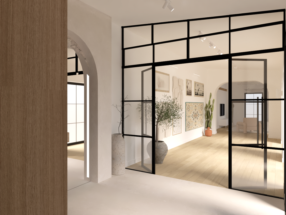 Projekt korytarza uwzględniający wspomnienia z podróży